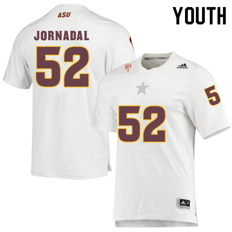 Youth #52 Jacob JornadalArizona State Sun Devils College Football Jerseys Sale-White - Click Image to Close